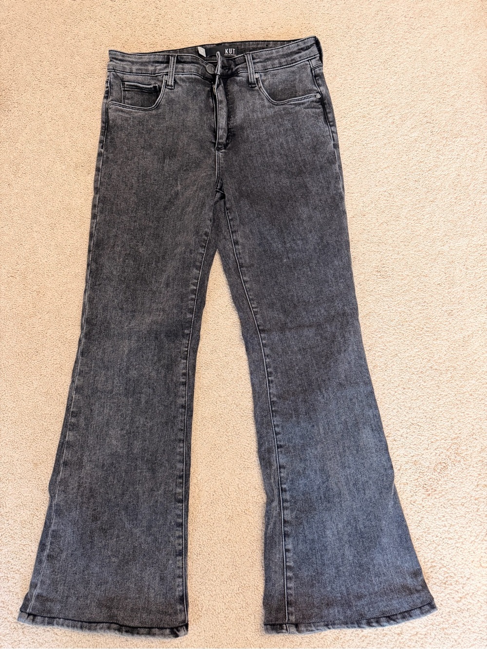 KUT From The Kloth Women's Black Ana hi- rise flare jeans
